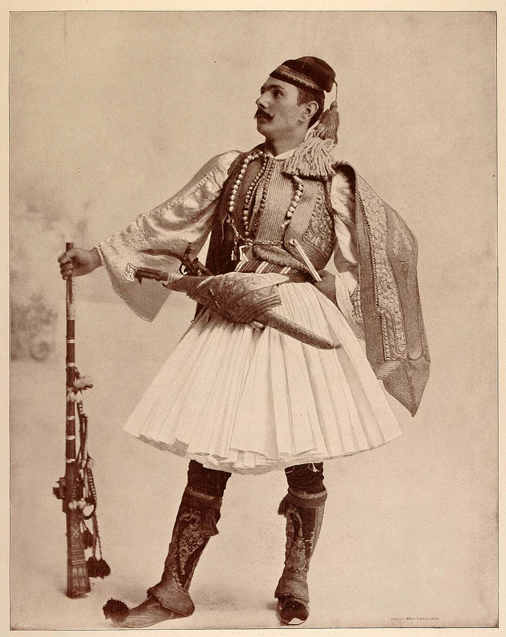 1893 Chicago World's Fair Portrait Greek Brigand Man Costume Midway Plaisance