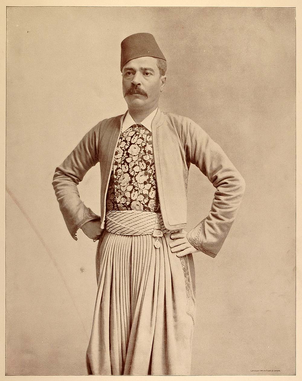 1893 Chicago World's Fair Portrait Jewish Egyptian Jew Man Costume Hat Historic