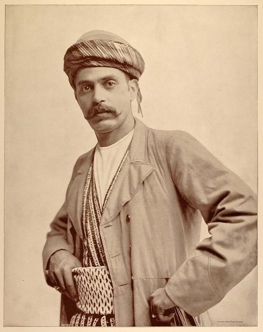 1893 Chicago World's Fair Portrait Persian Man Iranian Costume Midway Plaisance