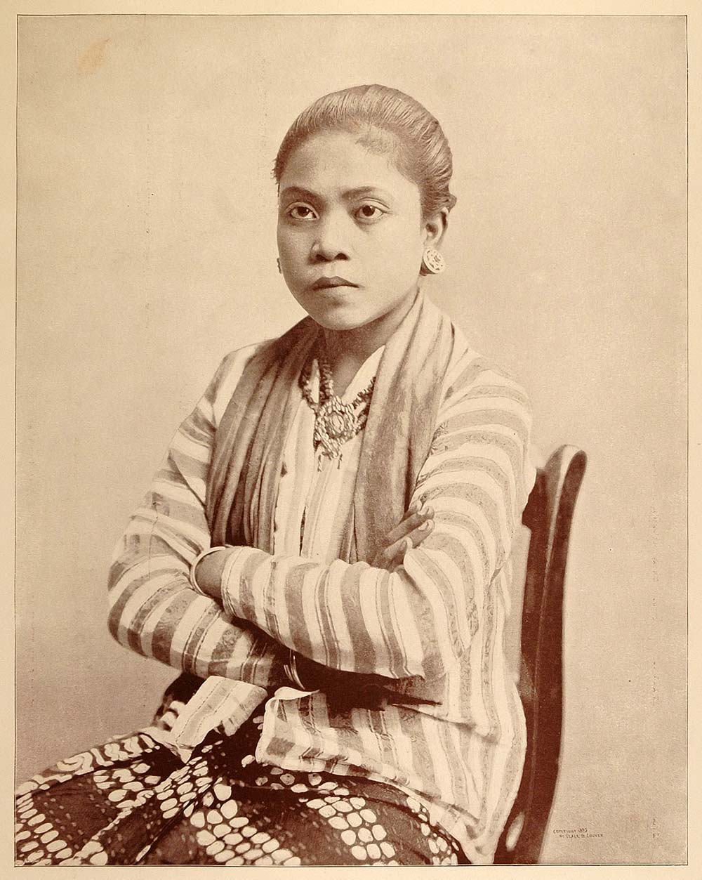 1893 Chicago World's Fair Ethnic Portrait Sundanese Woman Java Costume Historic