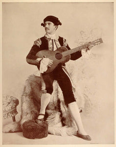 1893 Chicago World's Fair Portrait Algerian Man Musician Guitar Midway Plaisance