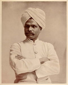 1893 Chicago World's Fair Portrait Man Turban Ceylon Sri Lanka Costume Historic