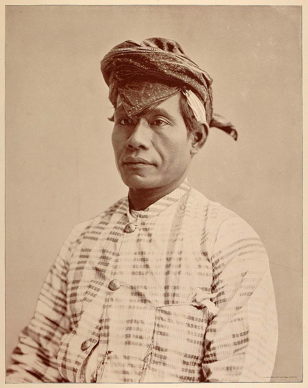 1893 Chicago Worlds Fair Portrait Sudanese Man Javanese Village Midway Plaisance