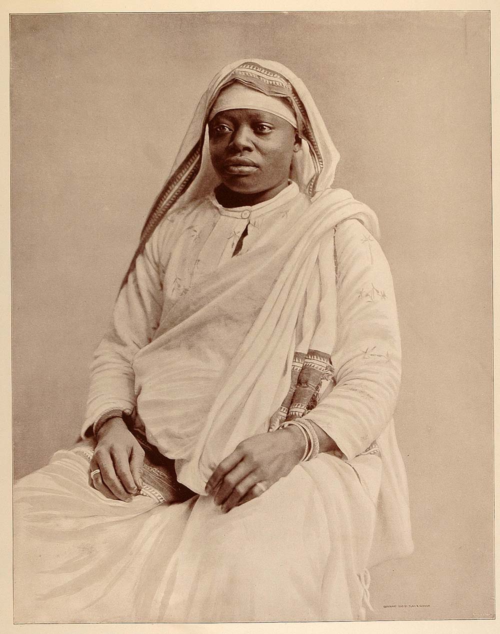 sudan ladies dress 1893 Chicago World's Fair Portrait Sudanese Woman Sudan Costume Dress Period Paper Historic Art LLC