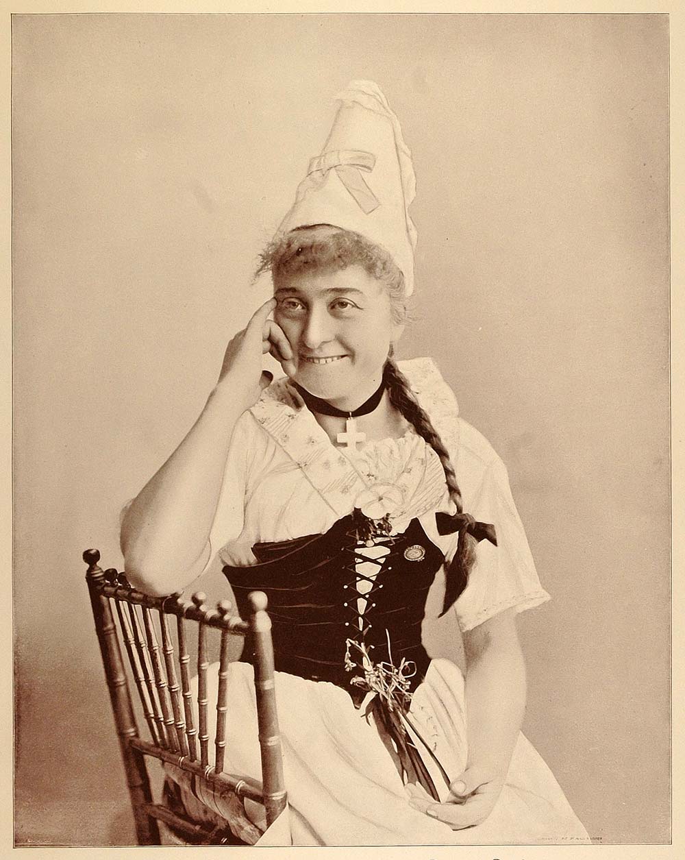 1893 Chicago World's Fair Portrait Normandy Girl Peasant Costume Dress – Period Paper Historic Art LLC