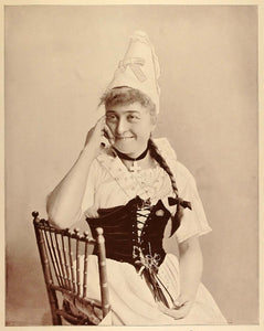 1893 Chicago World's Fair Portrait Normandy Girl Peasant Costume Dress Historic