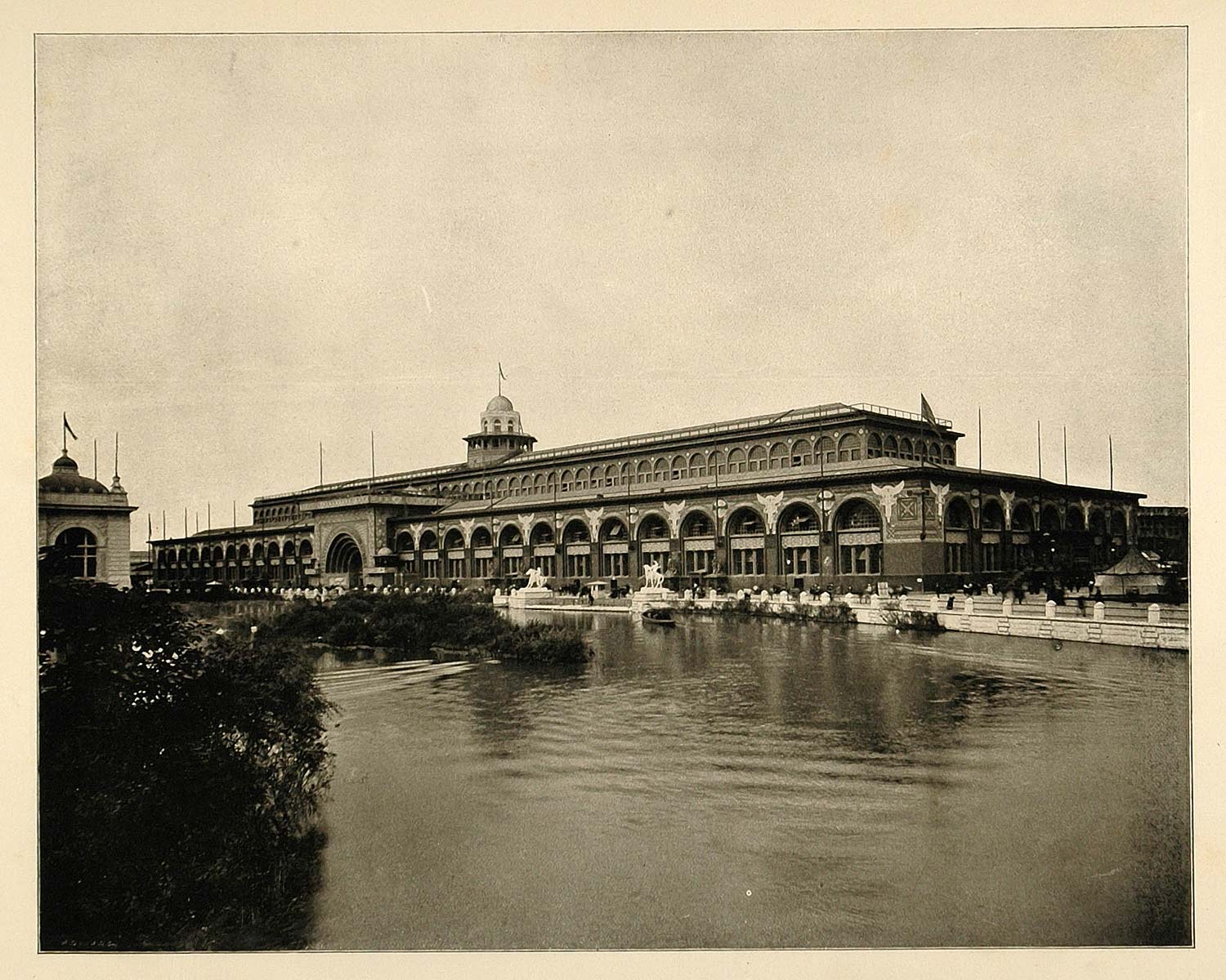 1893 Chicago Worlds Fair Transportation Building Adler ORIGINAL HISTORIC FAI4