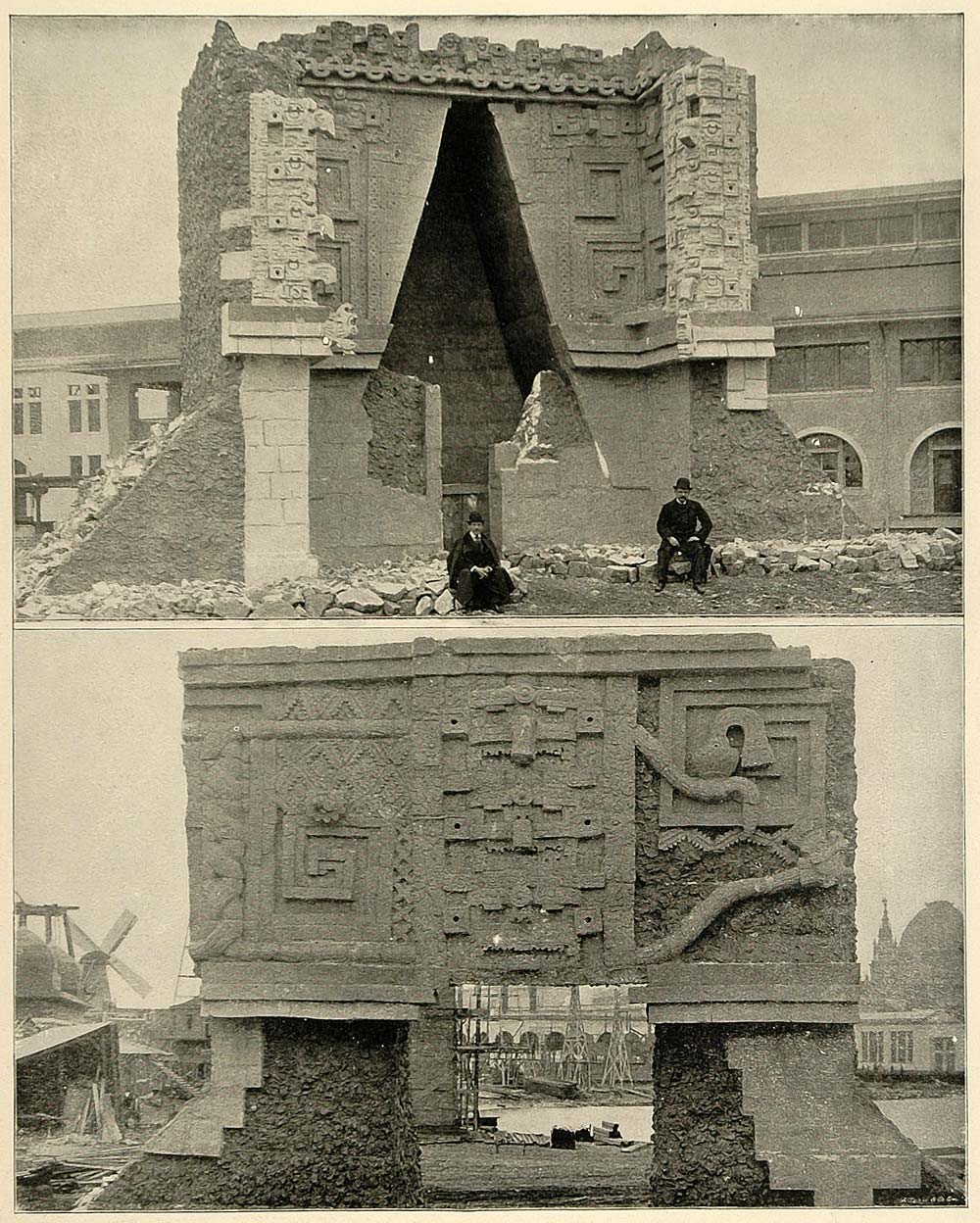 1893 Chicago Worlds Fair Uxmal Ruins Anthropology Bldg. ORIGINAL HISTORIC FAI4