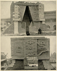 1893 Chicago Worlds Fair Uxmal Ruins Anthropology Bldg. ORIGINAL HISTORIC FAI4
