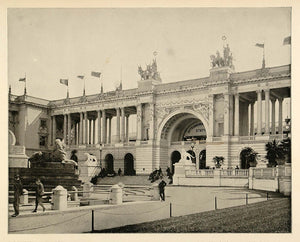 1893 Chicago Worlds Fair Southern Colonnade Chariots - ORIGINAL HISTORIC FAI4