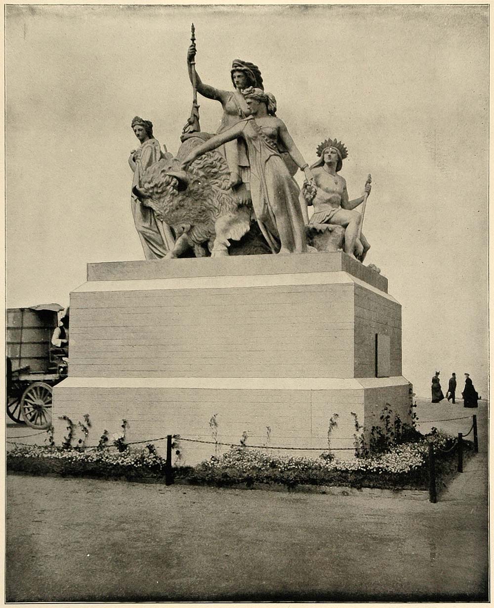 1893 Chicago Worlds Fair Prince Albert Memorial England ORIGINAL HISTORIC FAI4