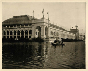 1893 Chicago Worlds Fair Water View Manufactures Bldg. ORIGINAL HISTORIC FAI4 - Period Paper
