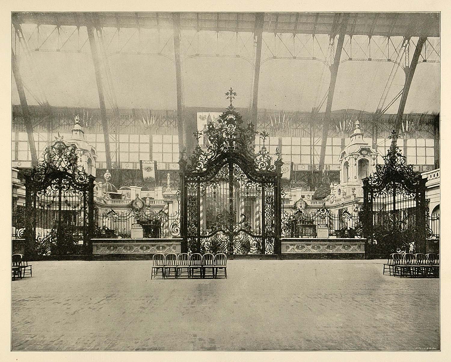 1893 Chicago Worlds Fair German Gates Columbia Avenue ORIGINAL HISTORIC FAI4