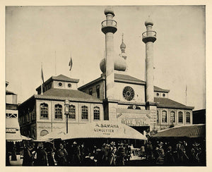 1893 Chicago Worlds Fair Persian Palace Carpets Shawls ORIGINAL HISTORIC FAI4