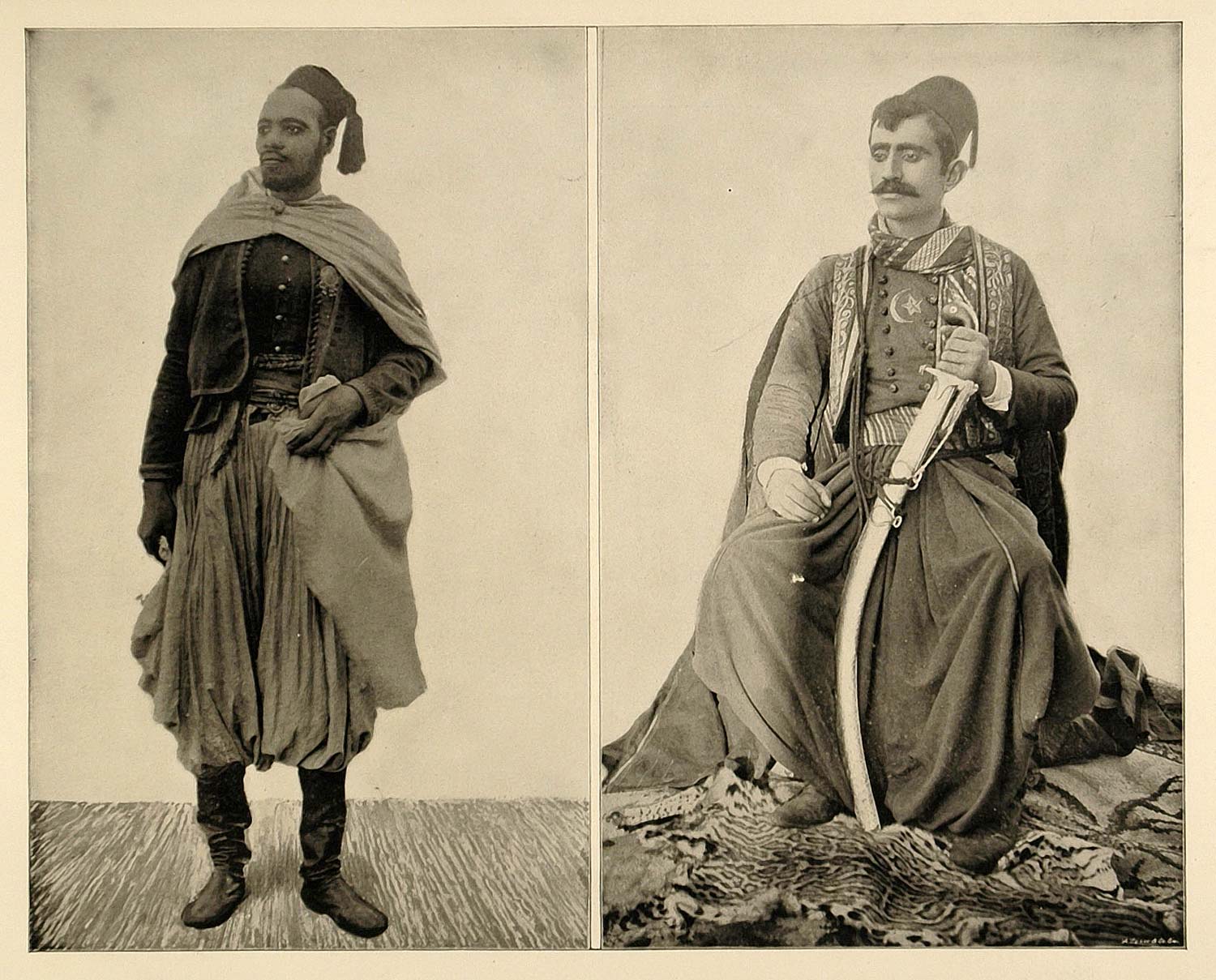 1893 Chicago Worlds Fair Algerian Persian Swordsman - ORIGINAL HISTORIC FAI4