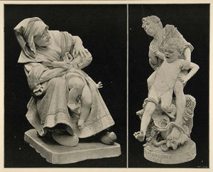 1893 Chicago Worlds Fair Spain Statue Cipriano Folguras ORIGINAL HISTORIC FAI4
