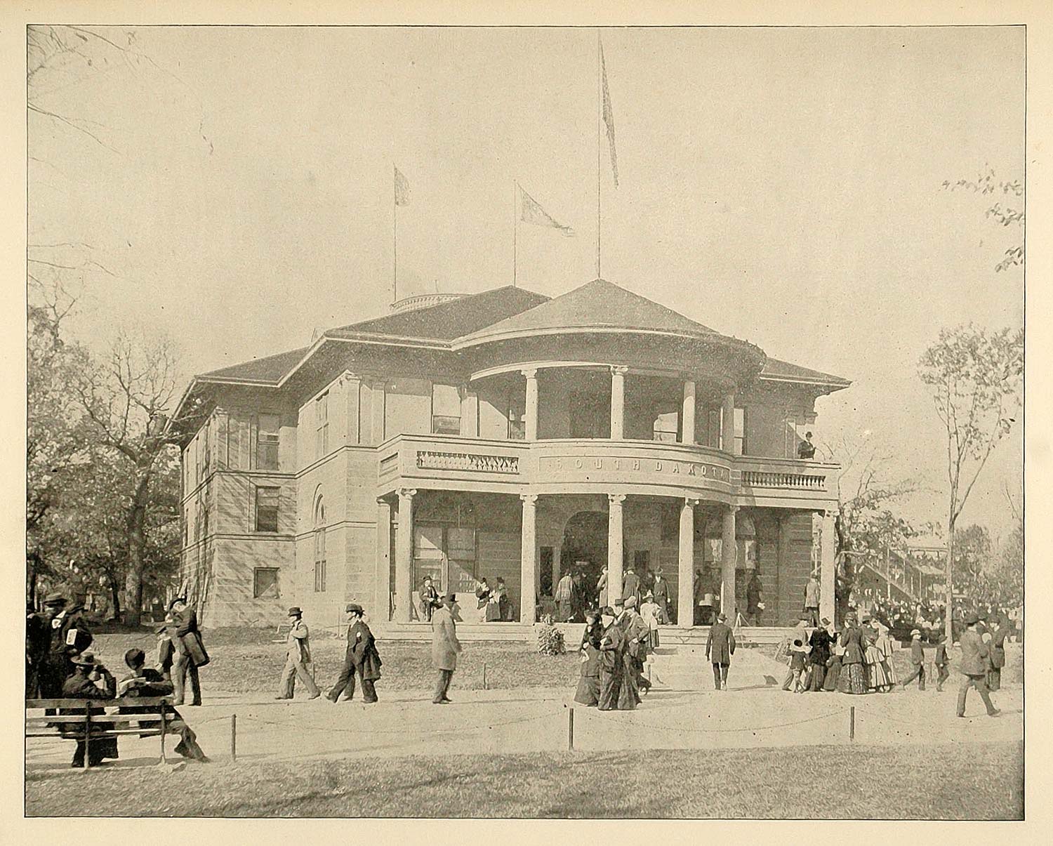 1893 Chicago Worlds Fair South Dakota Building W. Dow ORIGINAL HISTORIC FAI4