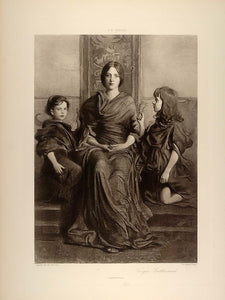 1896 Virgin Enthroned Children Abbott Henderson Thayer - ORIGINAL FAI5