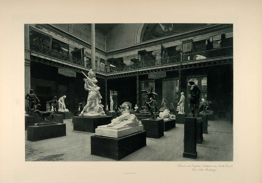 1896 Sculpture Fine Arts Building Chicago Worlds Fair - ORIGINAL FAI5