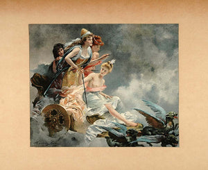 1896 Print Chariot Fairies Good Fairy Madeleine Lemaire - ORIGINAL FAI5
