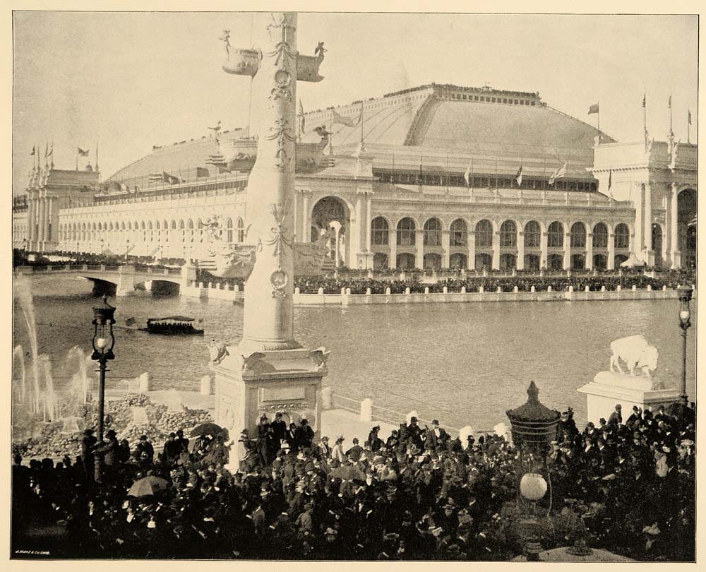 1893 Chicago Day World's Fair Oct. 9 Crowd Prints SET ORIGINAL HISTORIC IMAGE