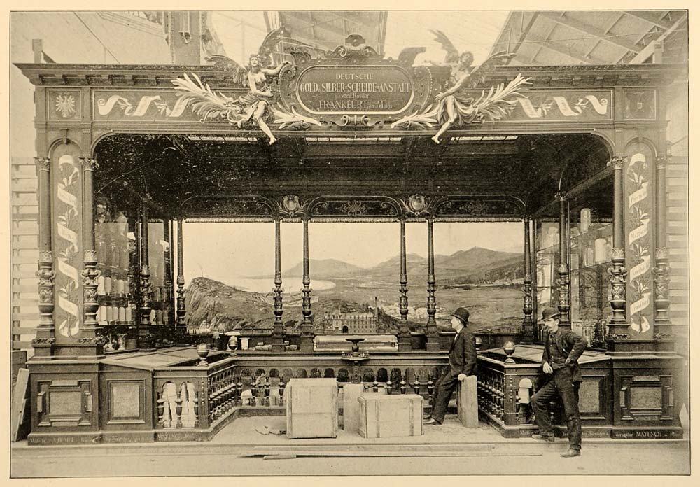 1893 Chicago World's Fair Von Rossler's Pavilion Print ORIGINAL HISTORIC IMAGE
