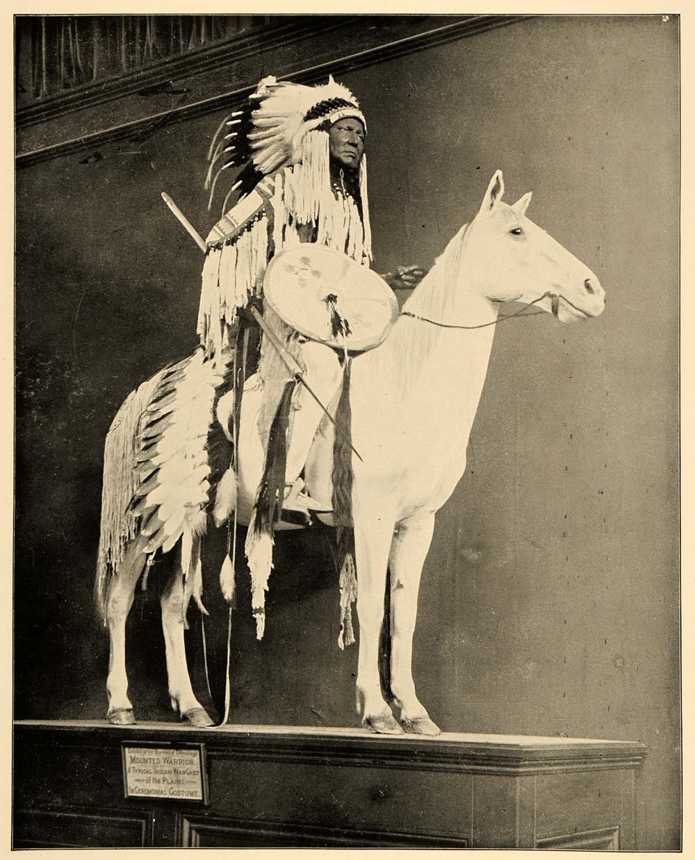 1893 Chicago World's Fair Indian Chief Warrior Exhibit ORIGINAL HISTORIC IMAGE