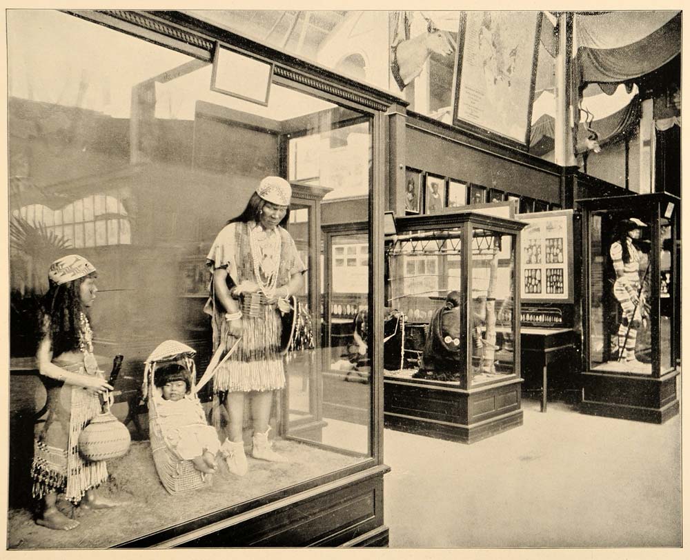 1893 Chicago World's Fair Smithsonian Hupa Indian Print ORIGINAL HISTORIC IMAGE