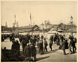 1893 Chicago World's Fair Java Village Exhibit Print - ORIGINAL HISTORIC IMAGE