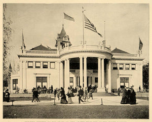 1893 Chicago World's Fair Ohio State Building Halligan ORIGINAL HISTORIC IMAGE