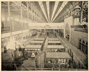 1893 Chicago World's Fair French Silks Exhibit Print - ORIGINAL HISTORIC IMAGE