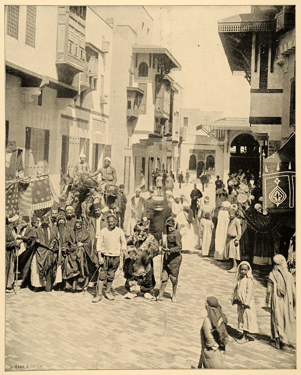 1893 Chicago World's Fair Cairo St. Wedding Procession ORIGINAL HISTORIC IMAGE