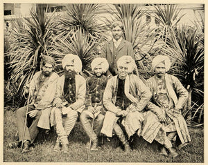 1893 Chicago World's Fair Men Ceylon Costume Singhalese ORIGINAL HISTORIC IMAGE