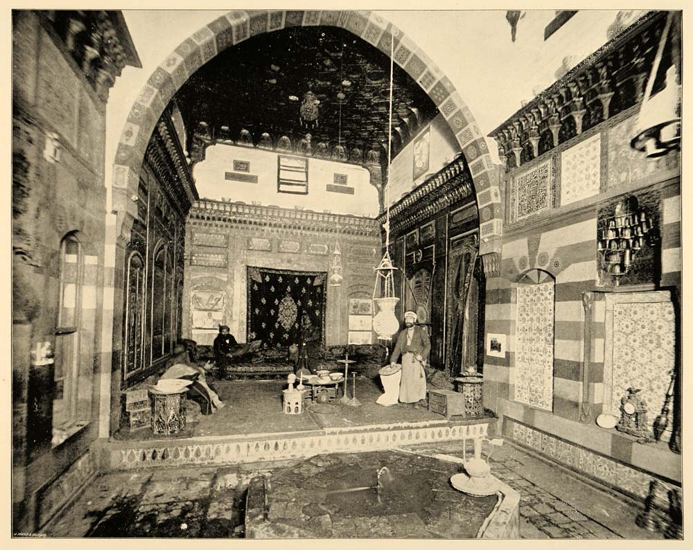 1893 Chicago World's Fair Home Damascus Merchant Print ORIGINAL HISTORIC IMAGE