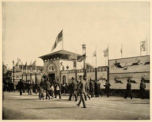 1893 Chicago World's Fair Lapland Village Midway Print ORIGINAL HISTORIC IMAGE