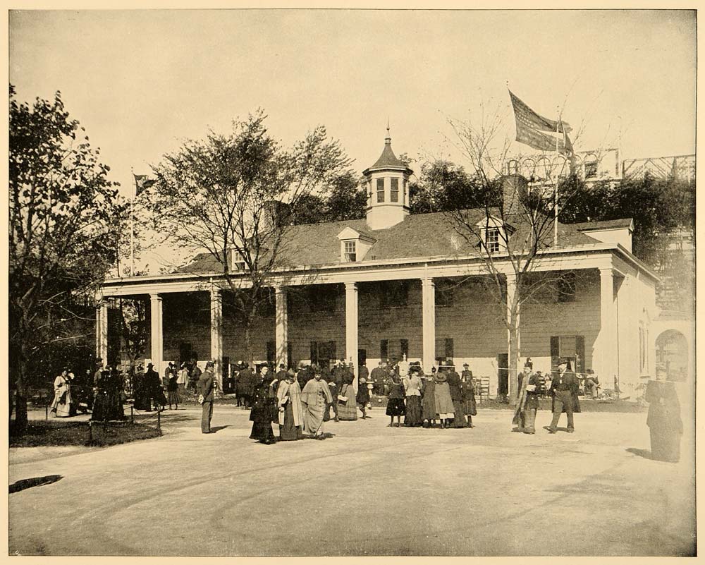 1893 Chicago Worlds Fair Mount Vernon Virginia Building ORIGINAL HISTORIC IMAGE