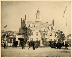 1893 Chicago World's Fair John Hancock Home Mass. Bldg. ORIGINAL HISTORIC IMAGE