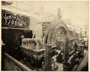 1893 Chicago World's Fair North Dakota Exhibit Print - ORIGINAL HISTORIC IMAGE