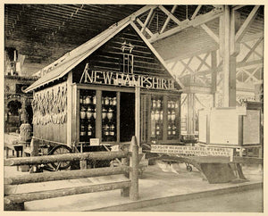 1893 Chicago World's Fair New Hampshire Exhibit Print ORIGINAL HISTORIC IMAGE