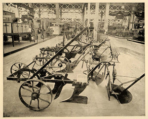 1893 Chicago World's Fair Russian Plows Exhibit Print ORIGINAL HISTORIC IMAGE