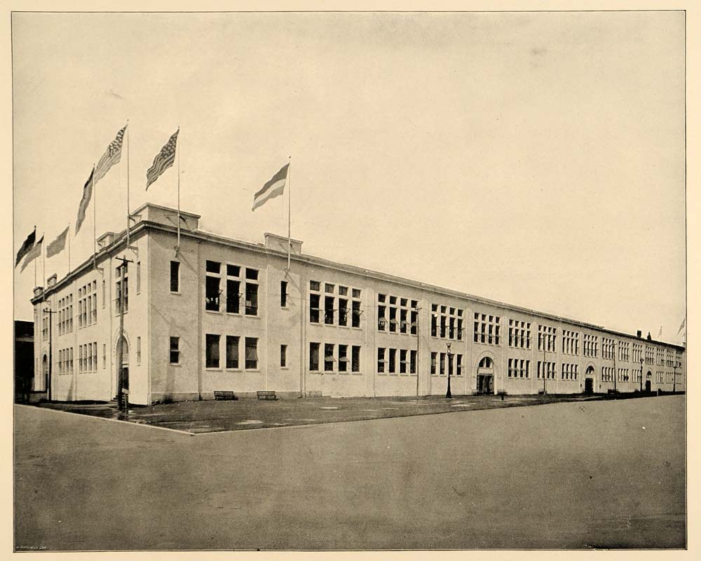 1893 Chicago World's Fair Shoe Leather Building Print ORIGINAL HISTORIC IMAGE