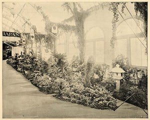 1893 Chicago World's Fair Japanese Garden Japan Print ORIGINAL HISTORIC IMAGE