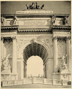 1893 Chicago World's Fair Pylon Peristyle Atwood Print ORIGINAL HISTORIC IMAGE