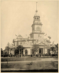 1893 Chicago World's Fair Pennsylvania Building Print ORIGINAL HISTORIC IMAGE