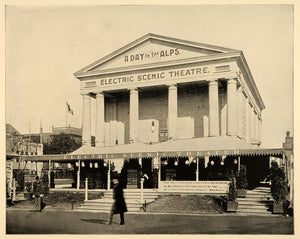 1893 Chicago World's Fair Electric Scenic Theatre Print ORIGINAL HISTORIC IMAGE