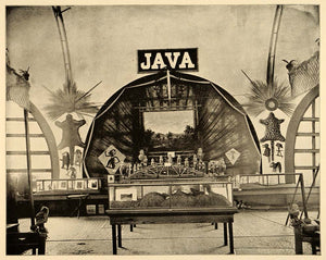 1893 Chicago Worlds Fair Java Exhibit Netherlands Print ORIGINAL HISTORIC IMAGE