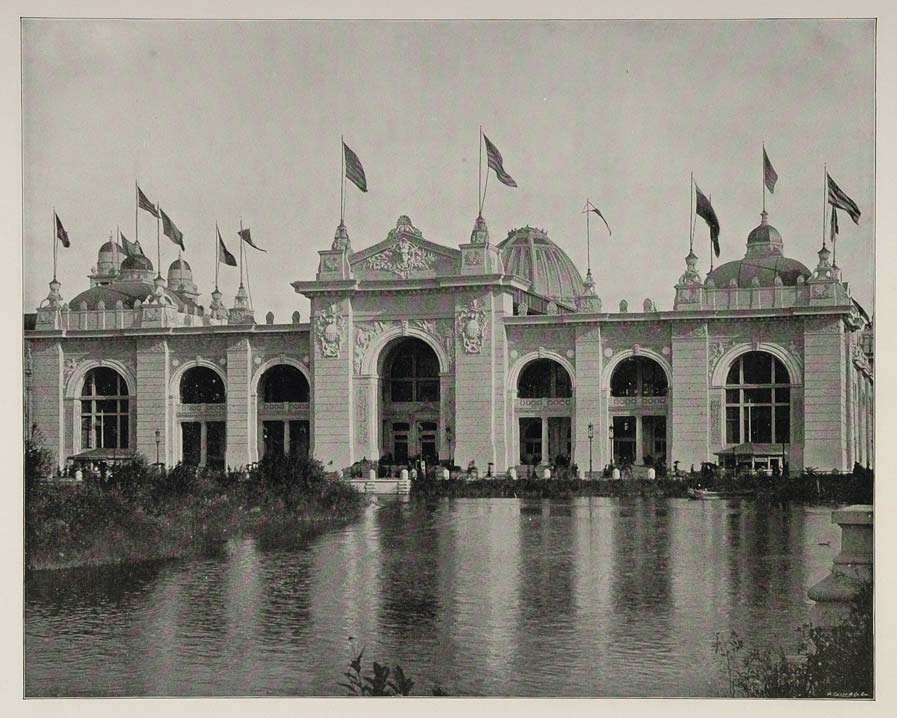 1893 Chicago World's Fair Mines Mining Building Photo ORIGINAL HISTORIC FAIR3
