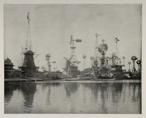 1893 Chicago World's Fair Windmills UNUSUAL Print - ORIGINAL HISTORIC FAIR3