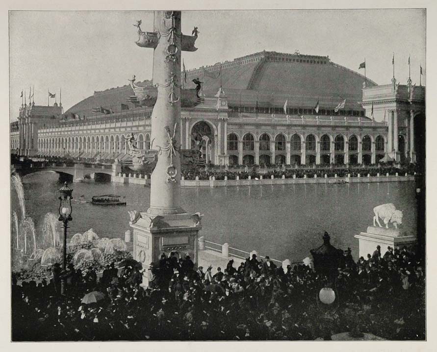 1893 Chicago Worlds Fair Manufactures Chicago Day Photo ORIGINAL HISTORIC FAIR3