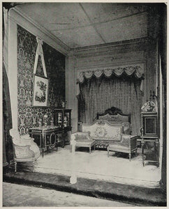 1893 Chicago Worlds Fair Marie Antoinette Bedroom Photo ORIGINAL HISTORIC FAIR3